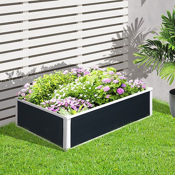 Outsunny Hochbeet Blumenkasten Pflanzkasten mit Drainagefunktion für Kräute günstig online kaufen