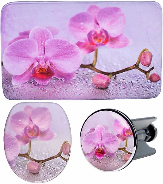 Sanilo Badaccessoire-Set "Blooming" bestehend aus WC-Sitz, Badteppich und W günstig online kaufen