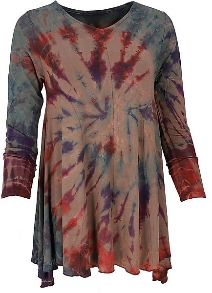 Guru-Shop Midikleid Batik Minikleid, Langarm Boho Tunika,.. alternative Bek günstig online kaufen