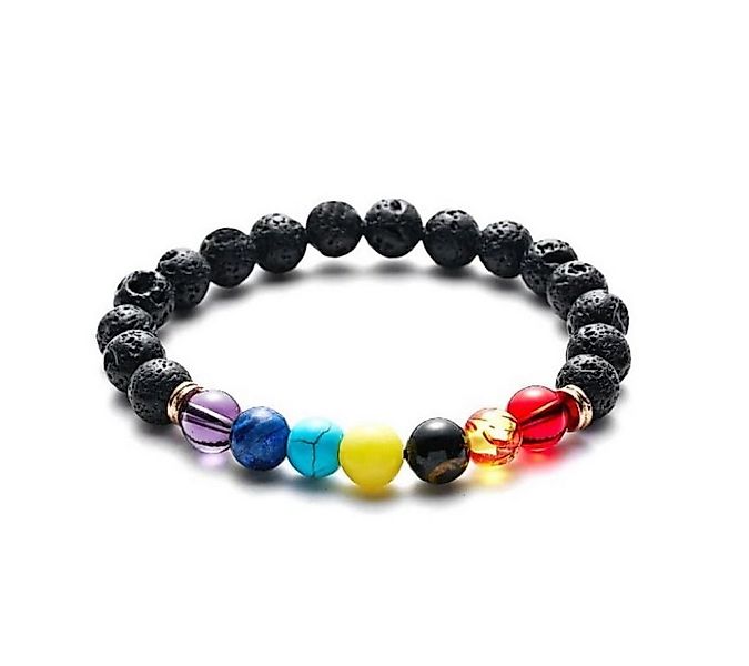 Saraswati Armband Armband Lavasteine, Chakra Edelsteine 6cm flexibel günstig online kaufen