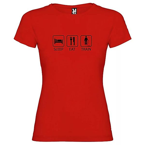 Kruskis Sleep Eat And Train Kurzärmeliges T-shirt L Red günstig online kaufen