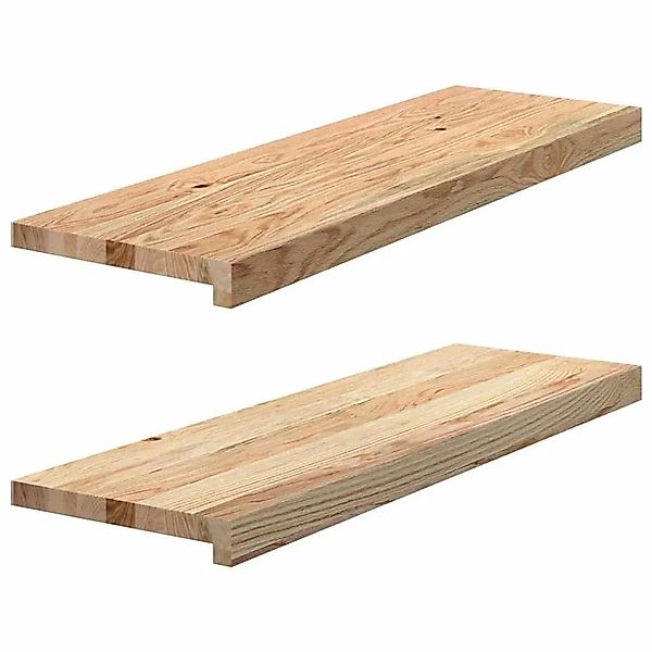 vidaXL Fensterbänke 2 Stk Unbehandelt 80x30x2 cm Massivholz Eiche 4009110 günstig online kaufen