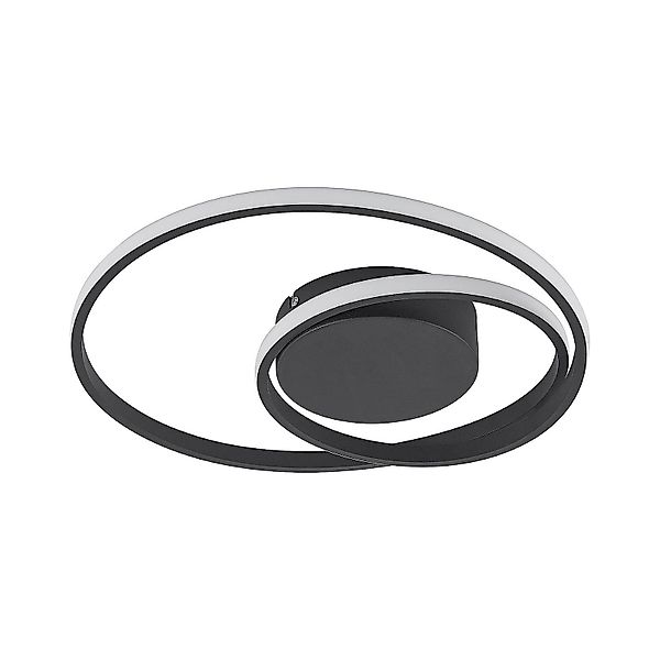 Lindby Deckenleuchten Emisua, LED, Metall, Schwarz günstig online kaufen