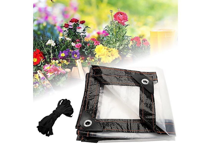 Clanmacy Schutzplane Wasserdichte Transparente Plane mit Ösen und Seil, Fal günstig online kaufen