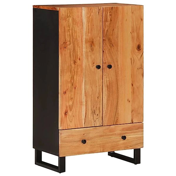 vidaXL Highboard mit Schublade 60x33x100 cm Massivholz Akazie & Eisen 35293 günstig online kaufen