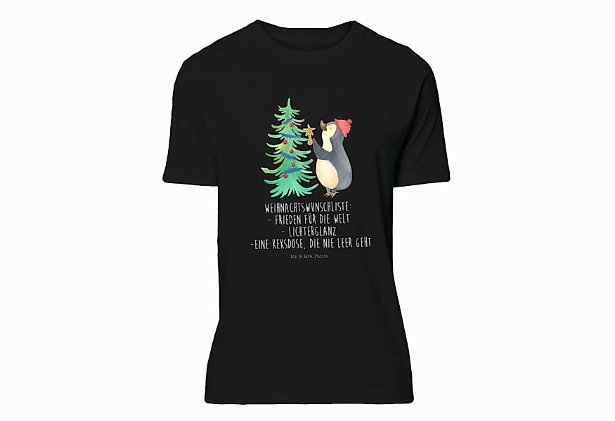 Mr. & Mrs. Panda T-Shirt Pinguin Weihnachtsbaum - Schwarz - Geschenk, Winte günstig online kaufen