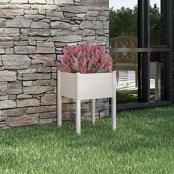 vidaXL Blumentopf Pflanzkübel Weiß 50x50x70 cm günstig online kaufen