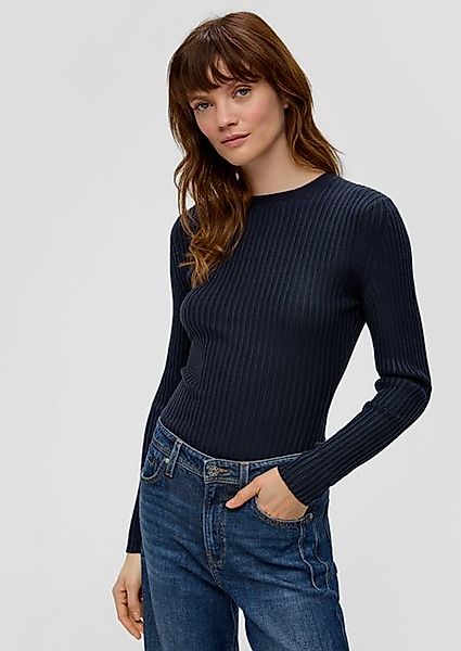 s.Oliver Strickpullover Rippstrickpullover aus Viskosemix günstig online kaufen