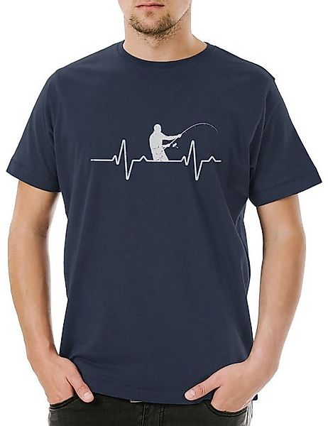 Urban Backwoods Print-Shirt Heart Rate Fishing Herren T-Shirt Angeln Angler günstig online kaufen