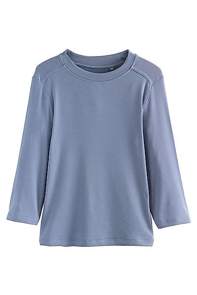 Next 3/4-Arm-Shirt Geripptes Rundhalstop mit ellbogenlangen Ärmeln (1-tlg) günstig online kaufen