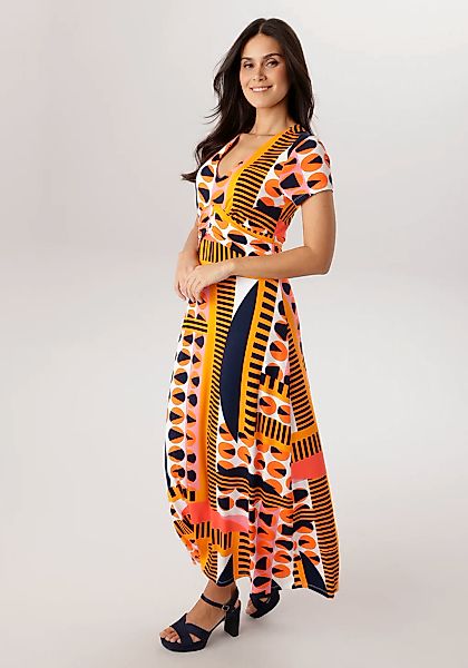 Aniston SELECTED Maxikleid in kräftigen Farbtönen und geometrischer Musteru günstig online kaufen