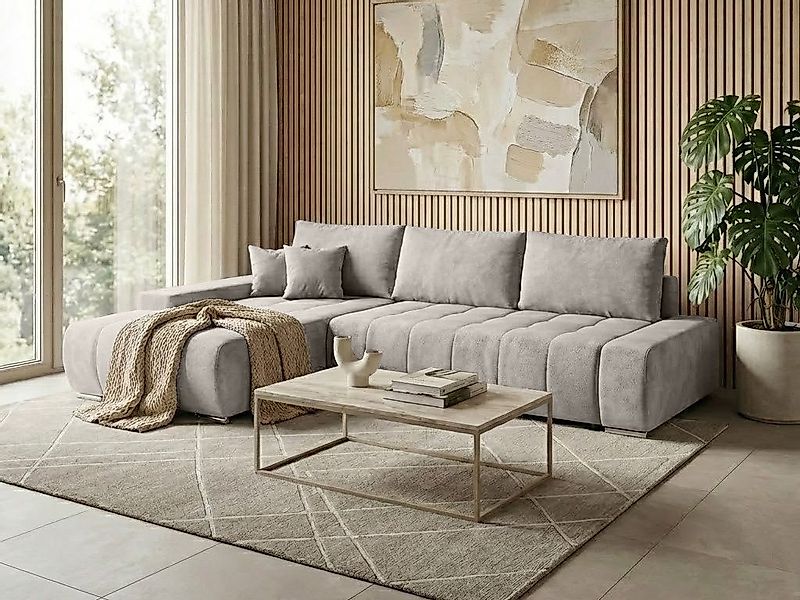 Beautysofa Ecksofa Draco L mit Schlaffunktion, in pflegeleichten Stoffen, B günstig online kaufen