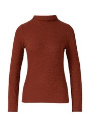 s.Oliver Langarmshirt T-Shirt Leicht glänzendes Jacquard-Shirt günstig online kaufen