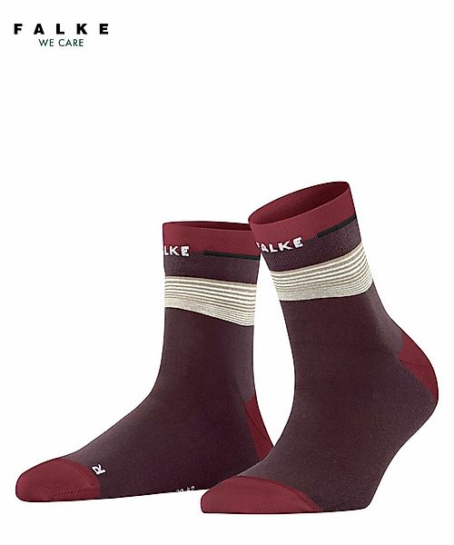 FALKE Nature Bond Socken, 46-48, Rot, Streifen, Baumwolle (Bio), 12449-8100 günstig online kaufen