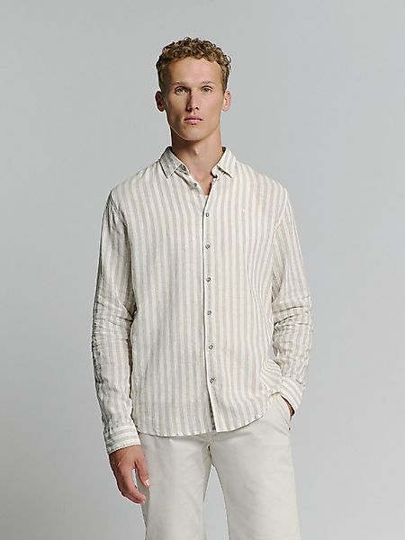 NO EXCESS Langarmhemd No Excess Leinenhemd günstig online kaufen