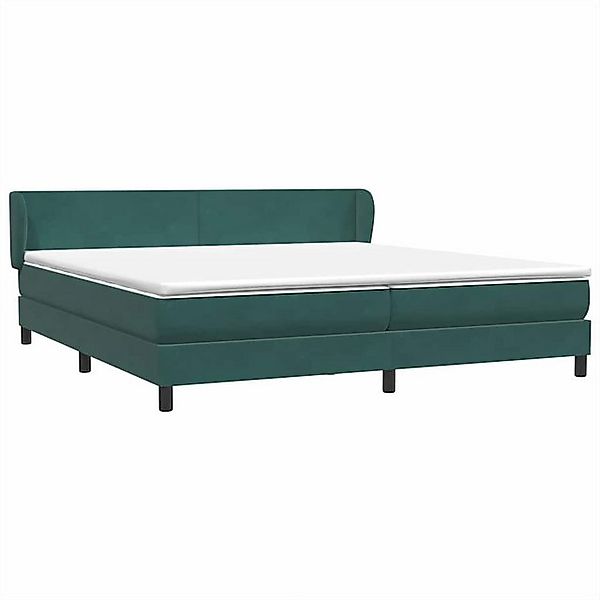 vidaXL Bett Boxspringbett mit Matratzen Dunkelgrün 180x210 cm Samt günstig online kaufen