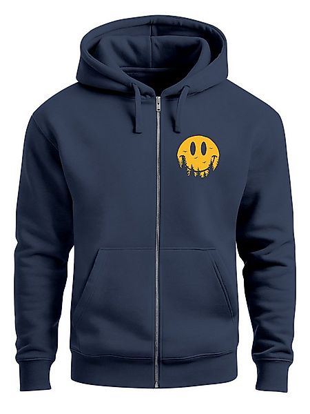 Neverless Sweatjacke Herren Sweatjacke mit Kapuze Print Aufdruck Motiv Zipj günstig online kaufen