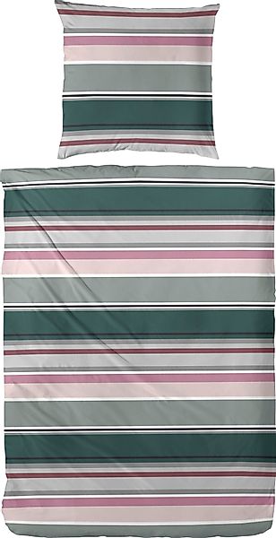Primera Bettwäsche Late Summer Stripe, Perkal, günstig online kaufen