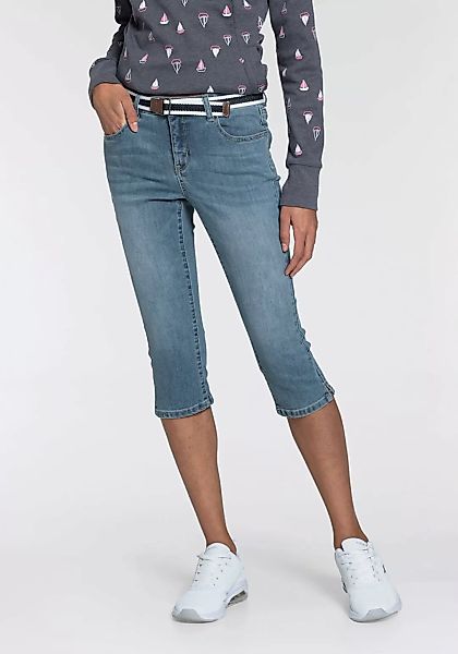 KangaROOS Caprijeans "CAPRI-JEANS mit Gürtel", (Set, mit abnehmbarem Gürtel günstig online kaufen