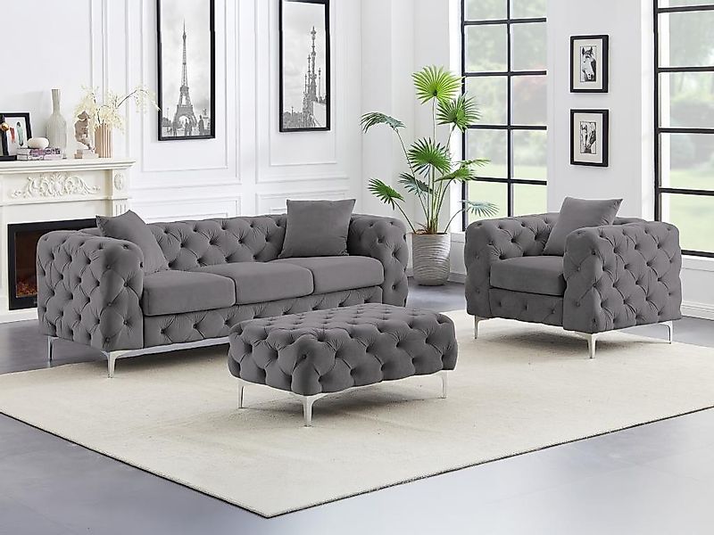 Chesterfield-Sofa 3-Sitzer, Chesterfield-Sessel & Chesterfield-Hocker - Sam günstig online kaufen