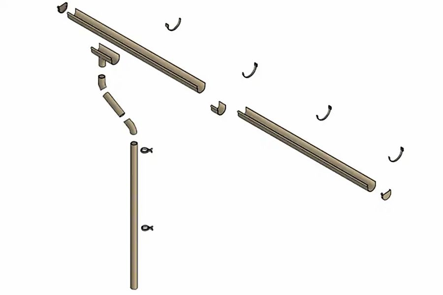 Skanholz Regenrinne 2 Stk. tlg. 800 cm, für Satteldach günstig online kaufen