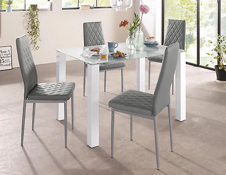 INOSIGN Essgruppe Set, 5 Stk. tlg. mit Glastisch, Breite 120 cm günstig online kaufen