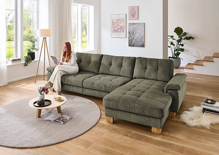 Die PlanBar Ecksofa "PP-LA19101 L-Form, Breite 316 cm" wahlweise mit Bettfu günstig online kaufen