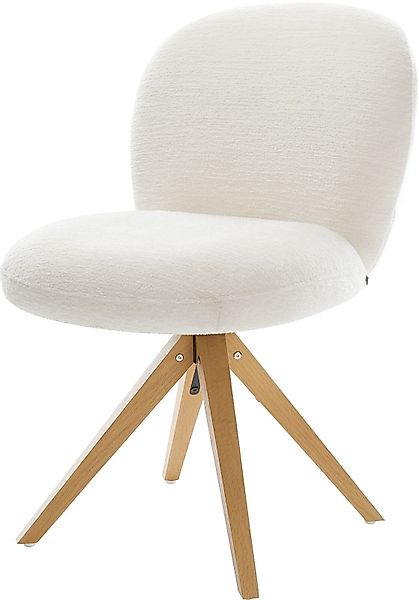 DELIFE Polsterstuhl Nube-Flex, Holzgestell kantig Natur günstig online kaufen