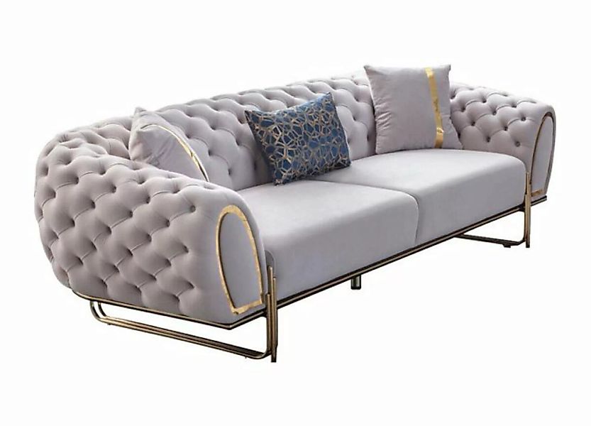 JVmoebel Sofa Luxuriöse 2x Chesterfield Sofas Designer Polster Couchen Mode günstig online kaufen