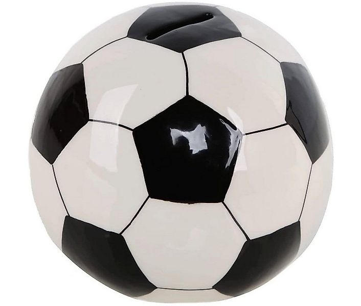 Logbuch-Verlag Dekofigur Fußball Spardose schwarz weiß - Ball Sparschwein günstig online kaufen