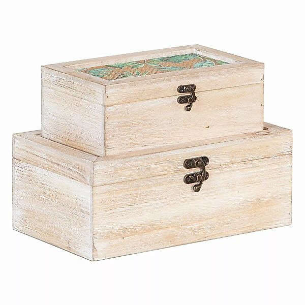 Dekorative Box 30 X 18 X 12 Cm Bettlaken Rattan Dmf (2 Stück) günstig online kaufen