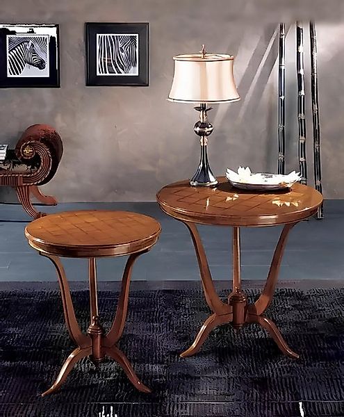 Xlmoebel Sofa Wohnzimmertisch Set aus runden Holztischen, 2 Teile, Hergeste günstig online kaufen