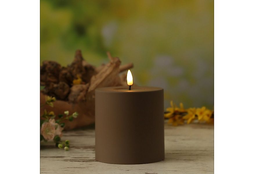 Deluxe Homeart LED-Kerze MIA Deluxe für Außen flackernd H: 10cm D: 10cm out günstig online kaufen