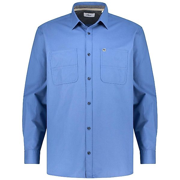 s.Oliver Freizeithemd aus Baumwolle Farbe blau Größe: 3XL günstig online kaufen