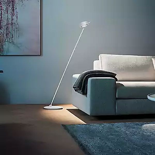 Occhio Sento Lettura 160 D Stehleuchte LED links, Kopf weiß matt/Body weiß günstig online kaufen