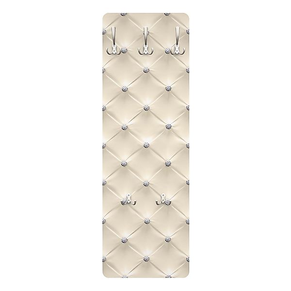 Bilderdepot24 Garderobenpaneel Design Muster Diamant Creme günstig online kaufen