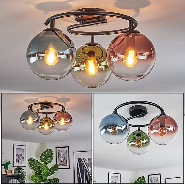 hofstein Deckenleuchte Deckenlampe aus Metall/Glas in günstig online kaufen