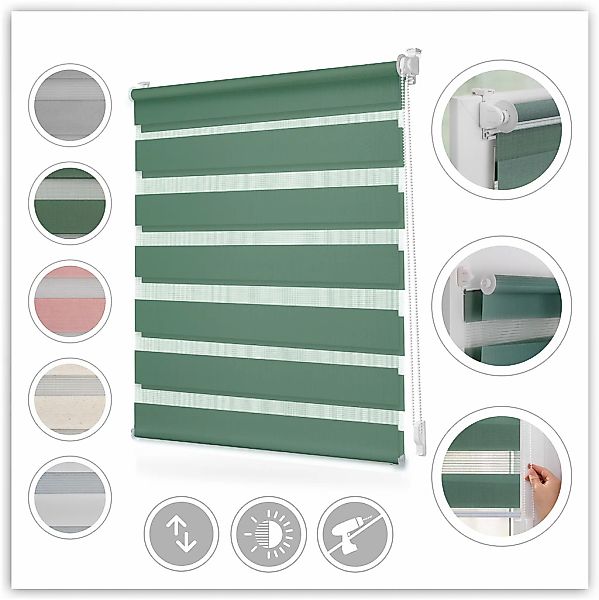 LICHTBLICK ORIGINAL Doppelrollo "Duo-Rollo Klemmfix, ohne Bohren, blickdich günstig online kaufen