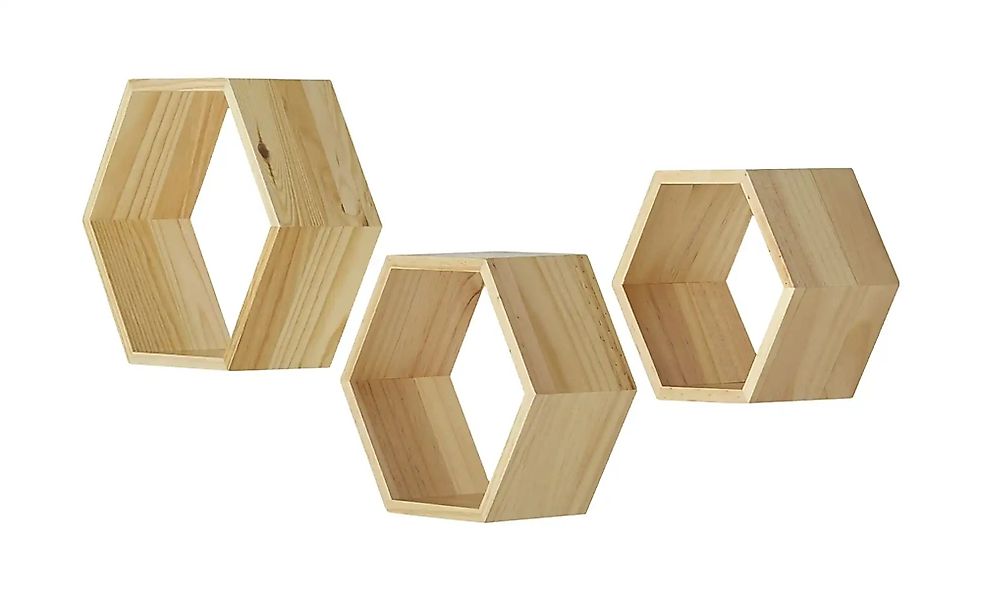 Wandregal 3er-Set  Finate ¦ holzfarben ¦ Maße (cm): B: 30 H: 26 T: 12.0 Reg günstig online kaufen