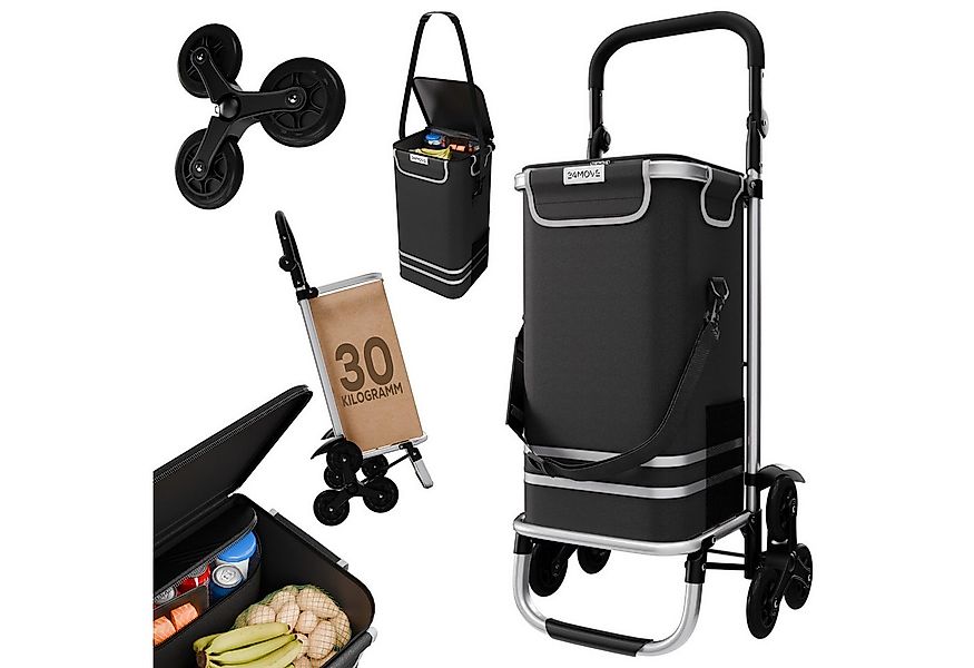 24Move Einkaufstrolley Einkaufstrolley mit 55L, 3in1 Sackkarre und Tasche, günstig online kaufen