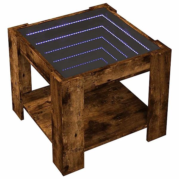 vidaXL LED-Couchtisch Räuchereiche 53x53x45 cm Holzwerkstoff 847543 günstig online kaufen