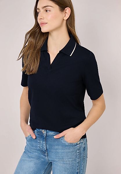 Cecil Poloshirt in Unifarbe günstig online kaufen