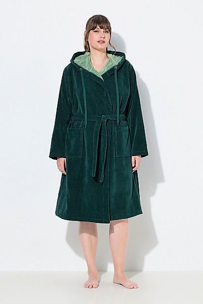 Ulla Popken Bademantel Bademantel Doubleface Frottee Taschen, Langform, Mat günstig online kaufen