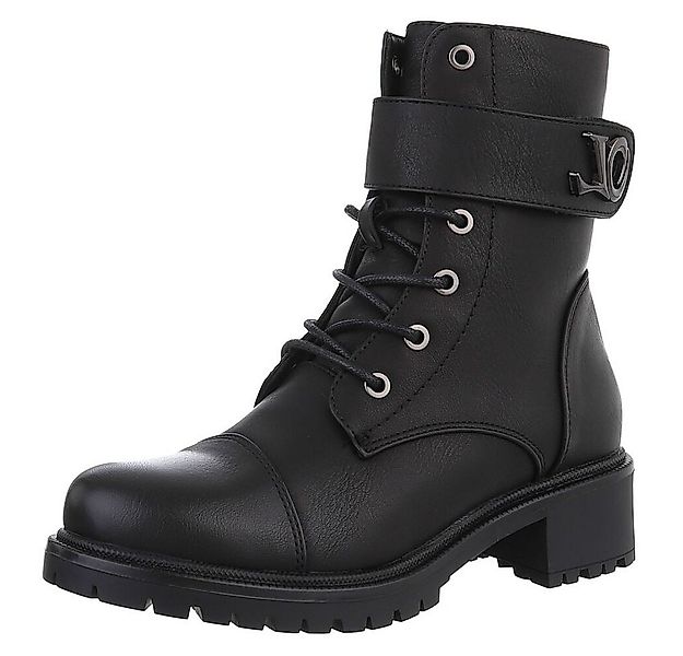 Ital-Design Damen Schnürschuhe Freizeit Schnürstiefelette (88577620) Blocka günstig online kaufen