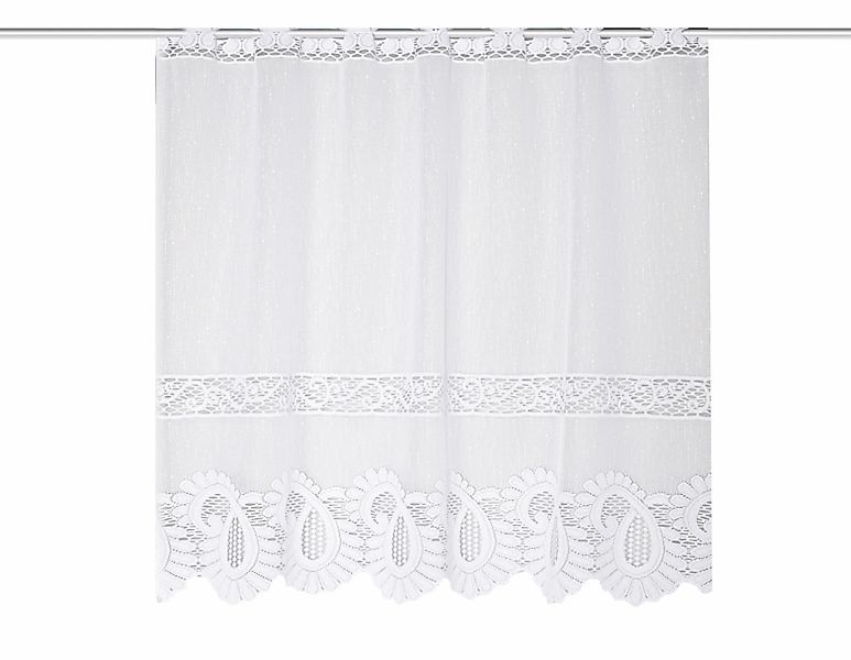 HOME WOHNIDEEN Gardine "LEONORA" Durchzuglöcher 1 Stk. tlg. Kurzstore Jacqu günstig online kaufen