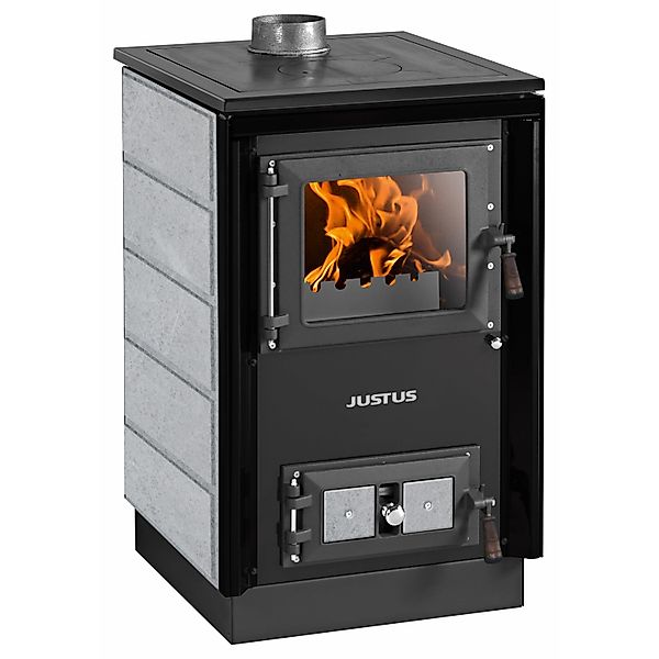 Justus Küchenofen Rustico 50 2.0 Speckstein Schwarz-Grau 7 kW günstig online kaufen