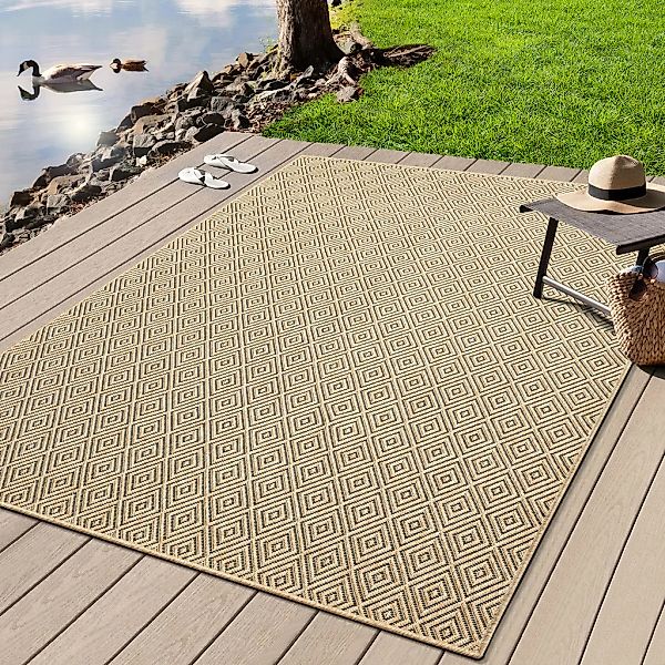 merinos Teppich "Kenzy" rechteckig 10 mm Höhe robuster In- und Outdoor Tepp günstig online kaufen