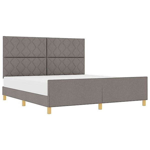 vidaXL Bett Bettgestell in Taupe, 180x200 cm aus Stoff (1-tlg) günstig online kaufen