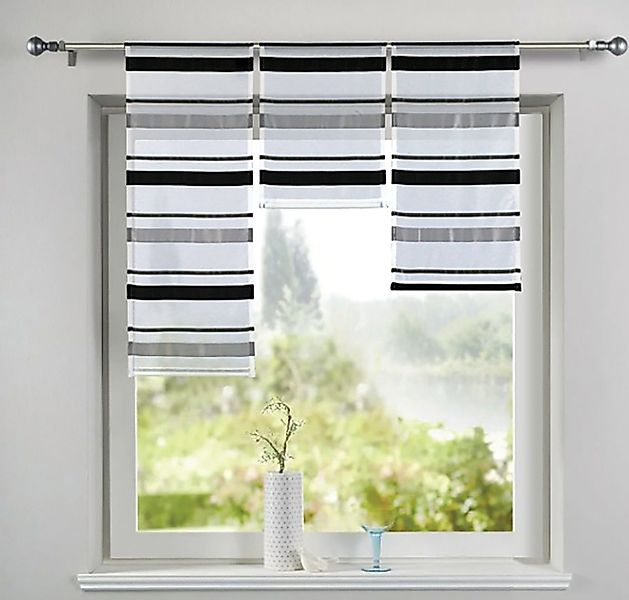 Gardinenbox Scheibengardine (3 St), Stangendurchzug, transparent, günstig online kaufen