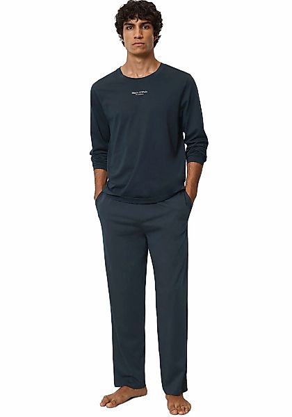 Marc OPolo Pyjamaoberteil "Mix & Match Cotton" mit Langarm und Logoprägung günstig online kaufen